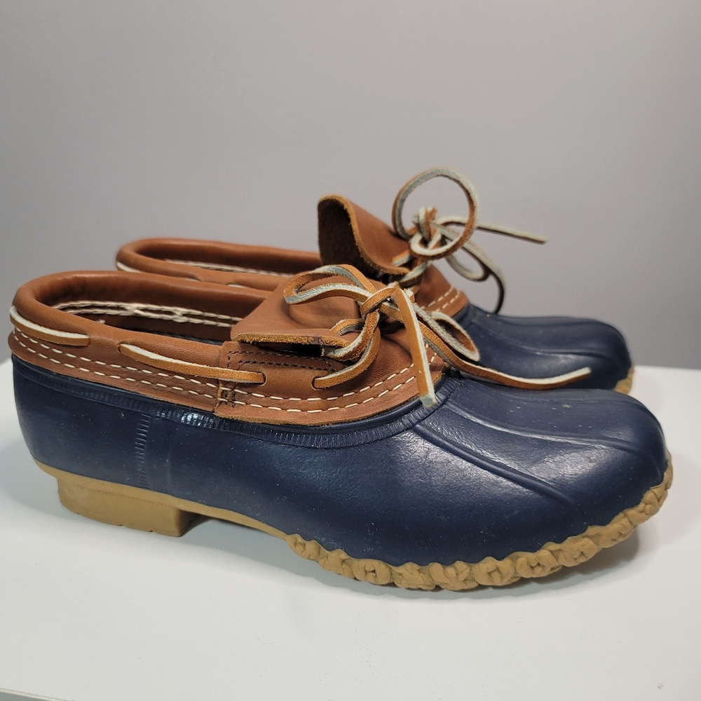 L.L. Bean Boots Rubber Moc low boot shoe Sz 6 (fits 6.5 or 7)